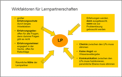 Wirkfaktoren für Lernpartnerschaften